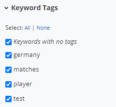 keyword tags