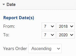 Select Report Date Range