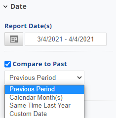 Select a custom Date Range