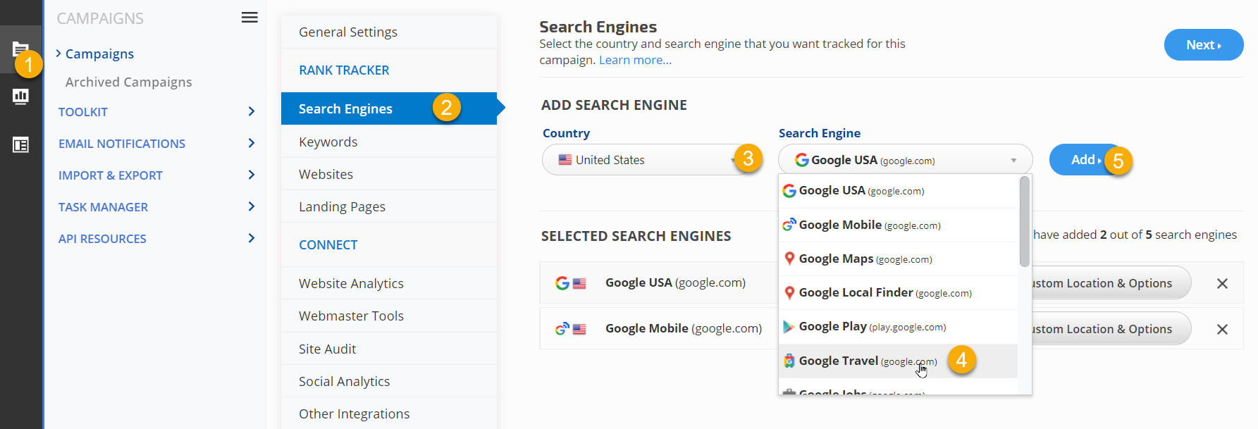 Add Travel Search Engine