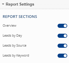 Show or Hide Report Sections