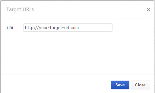 Enter the target URL