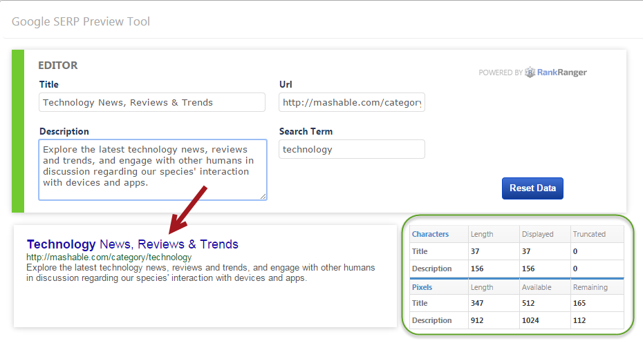 Use SERP Preview Tool Editor to Improve page SEO