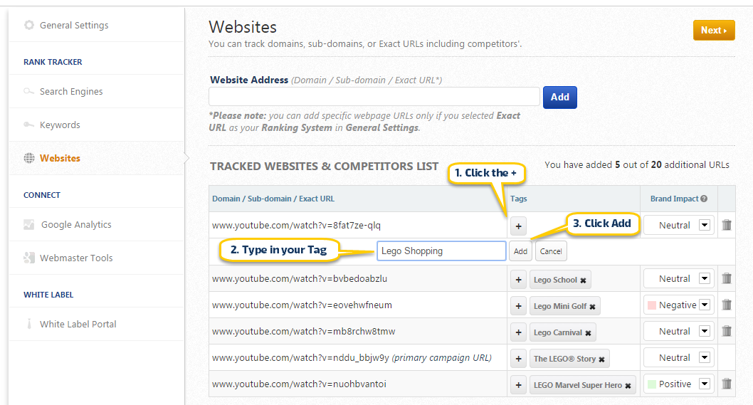 Add URL Tags