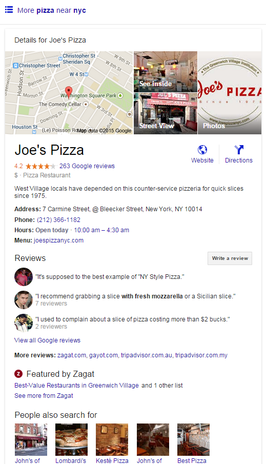 Maps new SERP details page