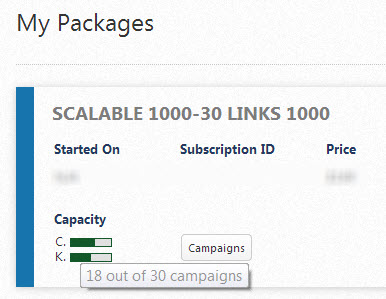 View Package Capacity