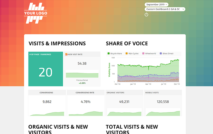 SEO Dashboard, Marketing & SEO Stats Monitoring